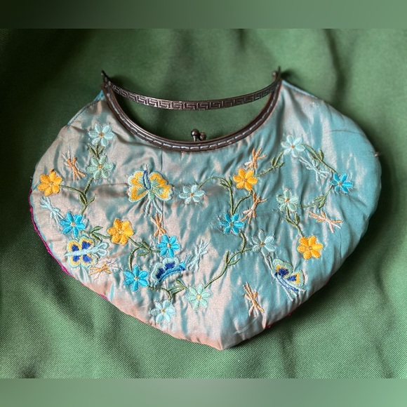 LAILA ROWE-VINTAGE EVENING CLUTCH/PURSE with ajustable HANDLE - Picture 2 of 10